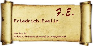 Friedrich Evelin névjegykártya
