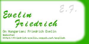 evelin friedrich business card